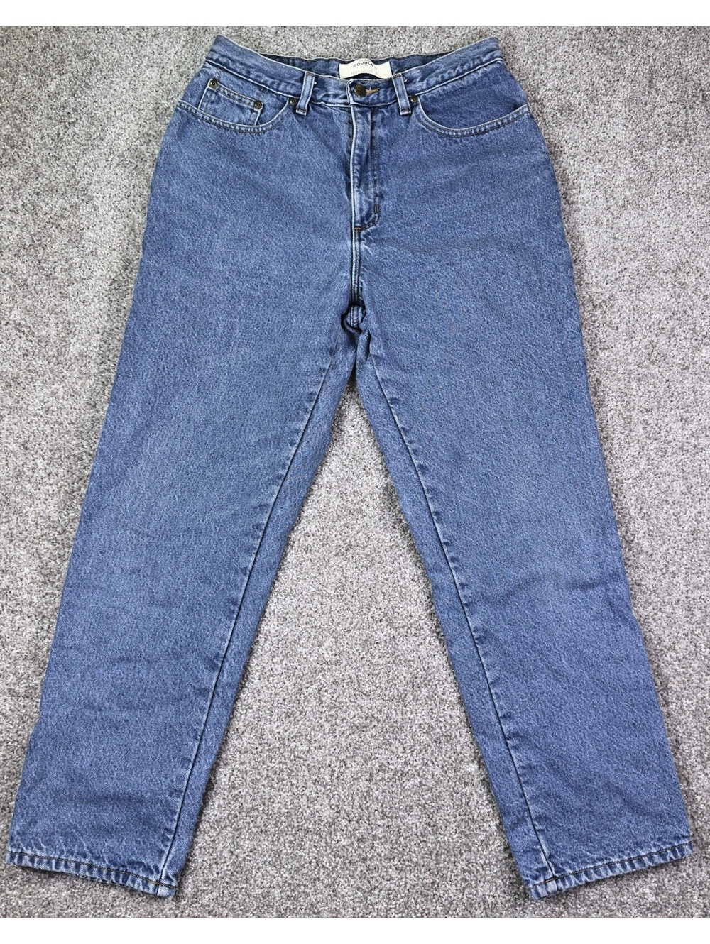 VTG LL Bean Womens Flannel Lined Jeans Double L Relaxed Fit 12R Blue Mom Jeans